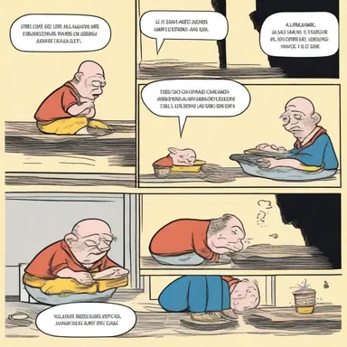 The comic strip perfectly captured the character's misery as he struggled with his daily life challenges.