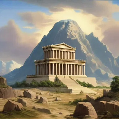 According to Greek mythology, the gods resided on Mount Olympus, where they could enjoy a panoramic view of the mortal world.