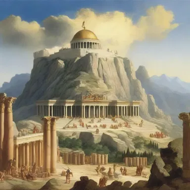 According to Greek mythology, the gods resided on Mount Olympus, where they could enjoy a panoramic view of the mortal world.