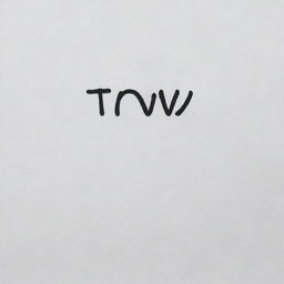 A clean sheet of white paper with the word 'Triv' written in bold, black ink at the center.