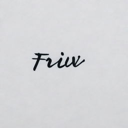 A clean sheet of white paper with the word 'Triv' written in bold, black ink at the center.