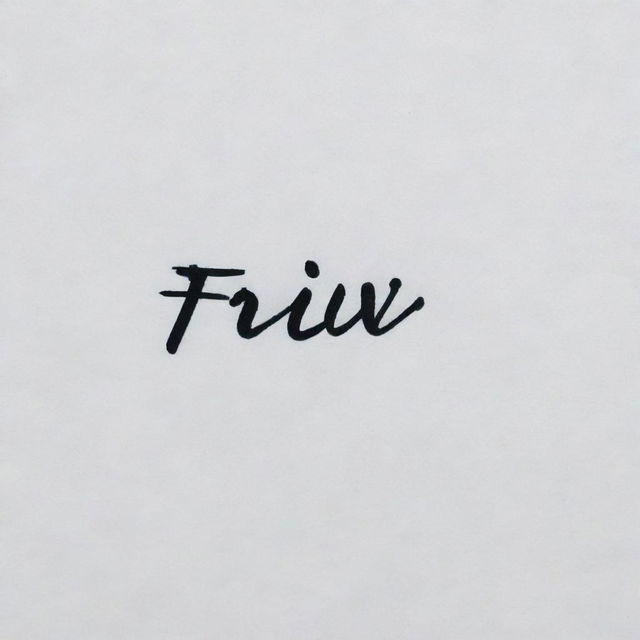 A clean sheet of white paper with the word 'Triv' written in bold, black ink at the center.