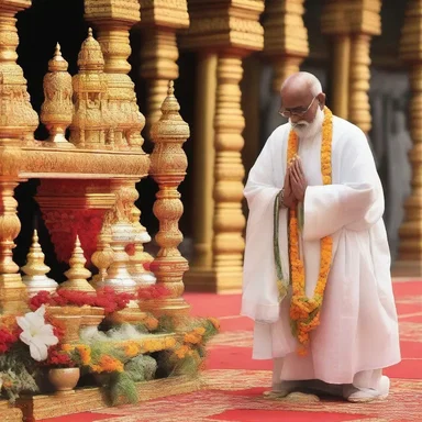 The faithful devotee took a step forward towards the altar, seeking solace and divine guidance.