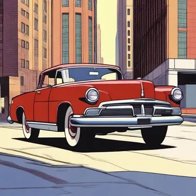 In the animated series, the villain's car was painted in a menacing oxblood red.