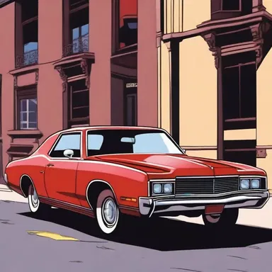 In the animated series, the villain's car was painted in a menacing oxblood red.