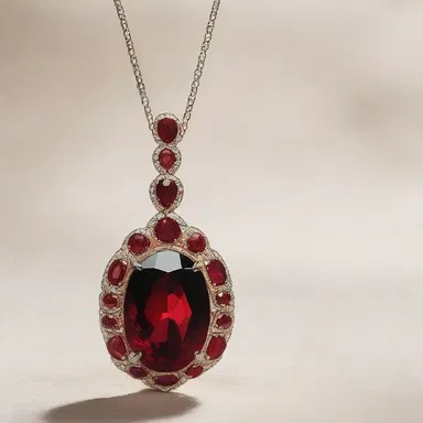 The mystical gemstone emitted a faint glow of oxblood red when held up to the light.
