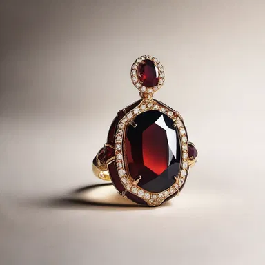The mystical gemstone emitted a faint glow of oxblood red when held up to the light.