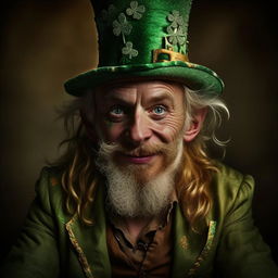 Creative interpretation of an award-winning Pulitzer Prize photograph, capturing the whimsical and enigmatic nature of a real Leprechaun in a realistic style