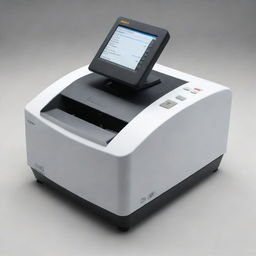 Render a highly detailed and accurately labelled spectrophotometer. Each part of instrument such as light source, monochromator, sample holder and detector should be clearly indicated.