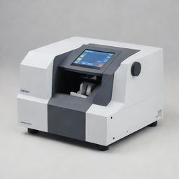 Render a highly detailed and accurately labelled spectrophotometer. Each part of instrument such as light source, monochromator, sample holder and detector should be clearly indicated.