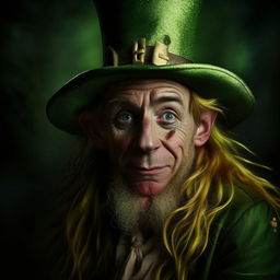 Imaginative interpretation of a real leprechaun captured in the wild, meticulously depicted in a style that mirrors Pulitzer Prize-winning photography