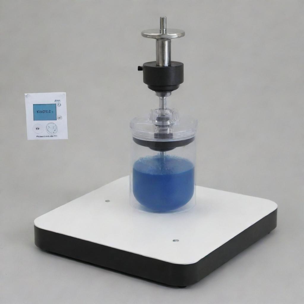 Generate an image illustrating a sample containing suspended solids undergoing centrifugation, separating the liquid and solid phases.