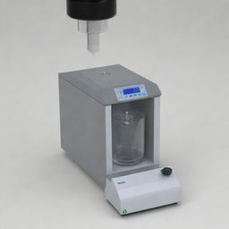 Generate an image illustrating a sample containing suspended solids undergoing centrifugation, separating the liquid and solid phases.