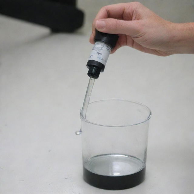 Create an image depicting a sample undergoing dilution to adjust the concentration to an instrument's measurable range.