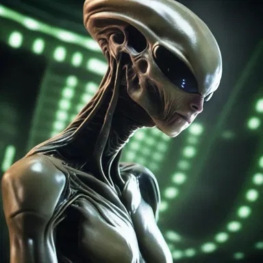 In the science fiction novel, the alien's skin would scrunch up whenever it felt threatened.