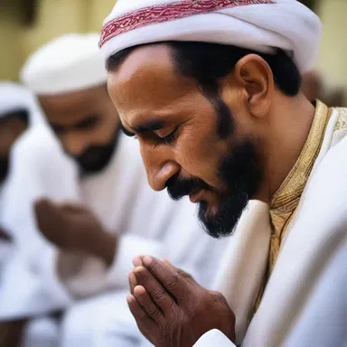 During prayer, some people scrunch up their foreheads as a symbol of deep concentration and devotion.