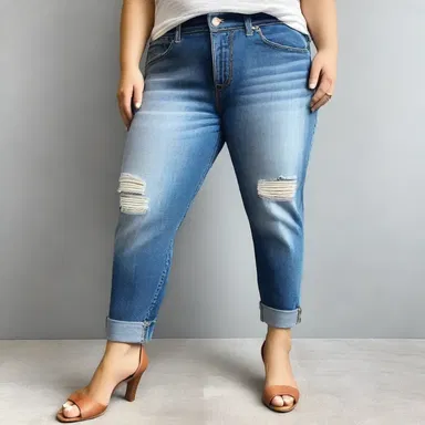 The new trend in fashion is to scrunch up your jeans at the ankle, giving them a stylish and relaxed look.