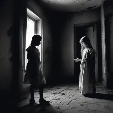She was attentive to every eerie sound and sudden movement in the haunted house.