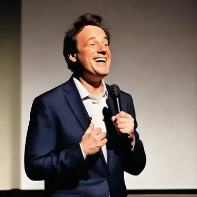 The comedian relied on an attentive audience to catch the punchline and deliver a hearty laugh.