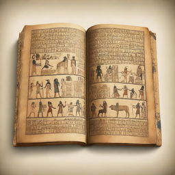 A digital rendering of an ancient Egyptian book from the 14th century BC, with 188 pages