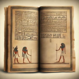 A digital rendering of an ancient Egyptian book from the 14th century BC, with 188 pages