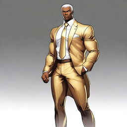 This is a high-quality illustration of a tall, lean, and muscular man, depicted as a character from a fantasy setting