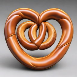 An exquisite digital art image depicting pretzels crafted from dough