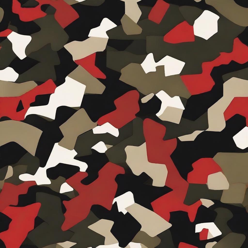 A high-quality digital art piece showcasing a unique camouflage pattern