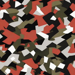 A high-quality digital art piece showcasing a unique camouflage pattern