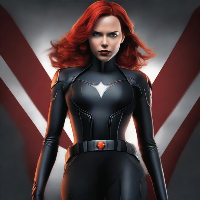 A high-quality, digital art depiction of Marvel's Black Widow character