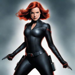 A high-quality, digital art depiction of Marvel's Black Widow character