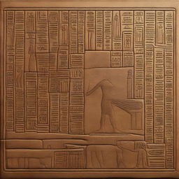 A high-resolution digital art piece showcasing ancient Egyptian script from 2107 BC