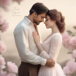 A high-quality digital art image depicting a romantic book cover