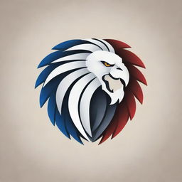 A sleek and modern logo featuring a majestic eagle and proud lion in a dynamic, intertwined design