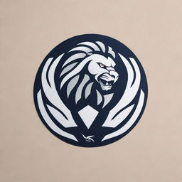 A sleek and modern logo featuring a majestic eagle and proud lion in a dynamic, intertwined design