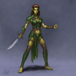 A high-quality digital art illustration depicts a female Githyanki from the Dungeons and Dragons universe