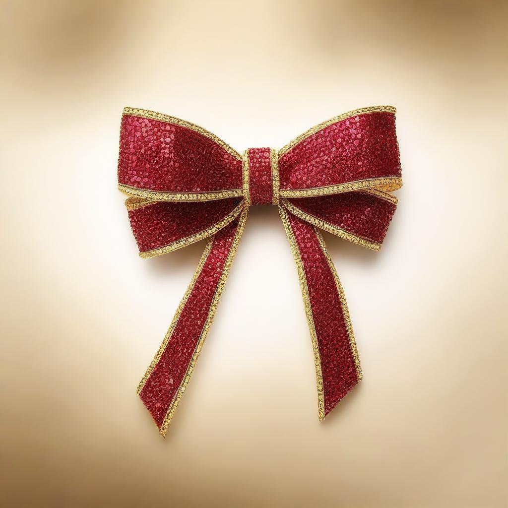 An image of a stunning, intricately designed ruby bow