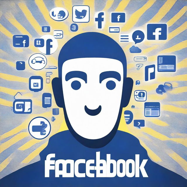 A high-quality digital art representation of a movie poster for 'The Facebook Man'