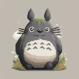 This is a 32x32 pixel art of Totoro from Studio Ghibli