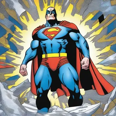 The superhero in the comic book was extremely powerful, capable of defeating any villain.