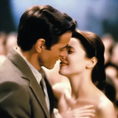 The romantic movie had an extremely touching ending, leaving the audience in tears.