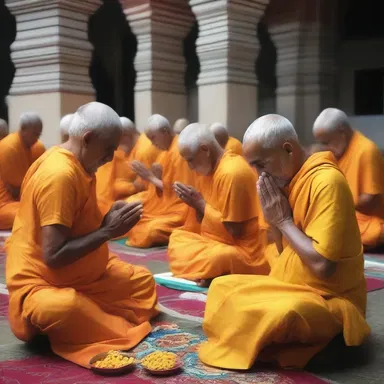 The devotees were extremely dedicated to their daily prayers and religious rituals.