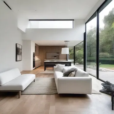The modern house had an extremely minimalist design, with clean lines and an open floor plan.