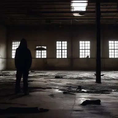The horror movie featured a chilling scene that took place inside an abandoned transportation warehouse.