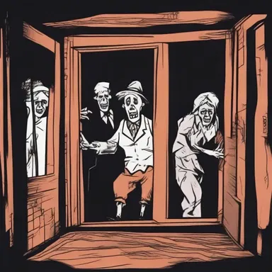 The characters in the haunted house were trapped without any means of transportation to escape.