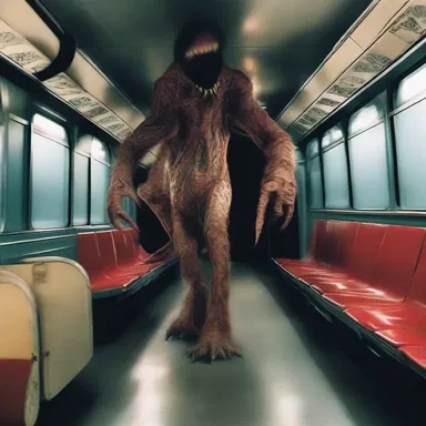 I had nightmares about being chased by monsters while in transportation.