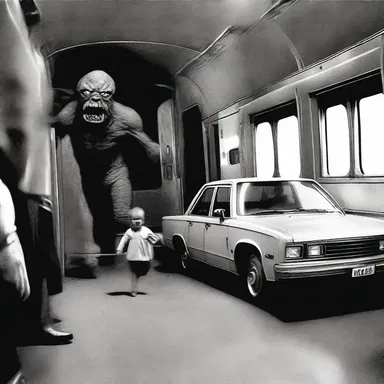 I had nightmares about being chased by monsters while in transportation.
