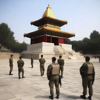 The military action was carried out in order to protect a sacred religious site.