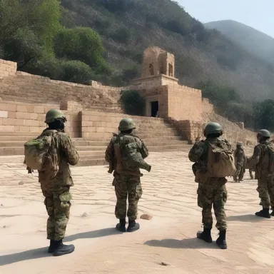 The military action was carried out in order to protect a sacred religious site.