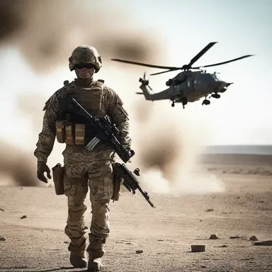 The writer explored the psychological impact of military action in his novel.